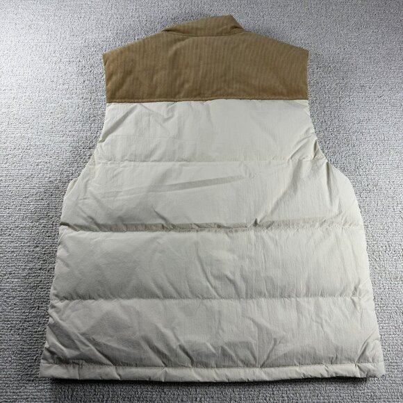Converse All Star Down Fill Puffer Corduroy Neck Vest Beige Brown Men’s Size XL - Picture 6 of 6